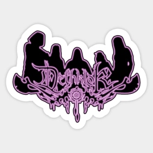 Purple Neon Sign Dethklok Logo Sticker